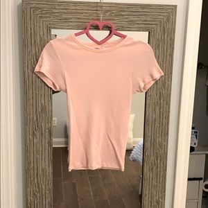 light pink fitted tee